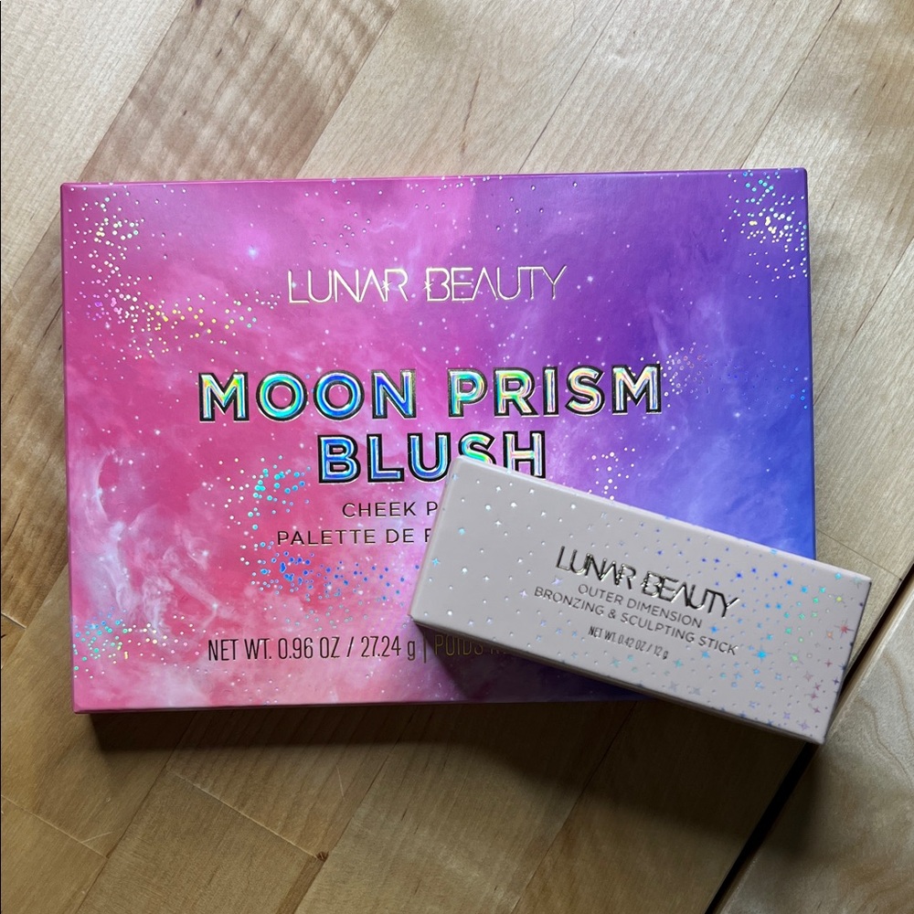 Lunar Beauty Moon Prism Blush Palette and Contour Stick